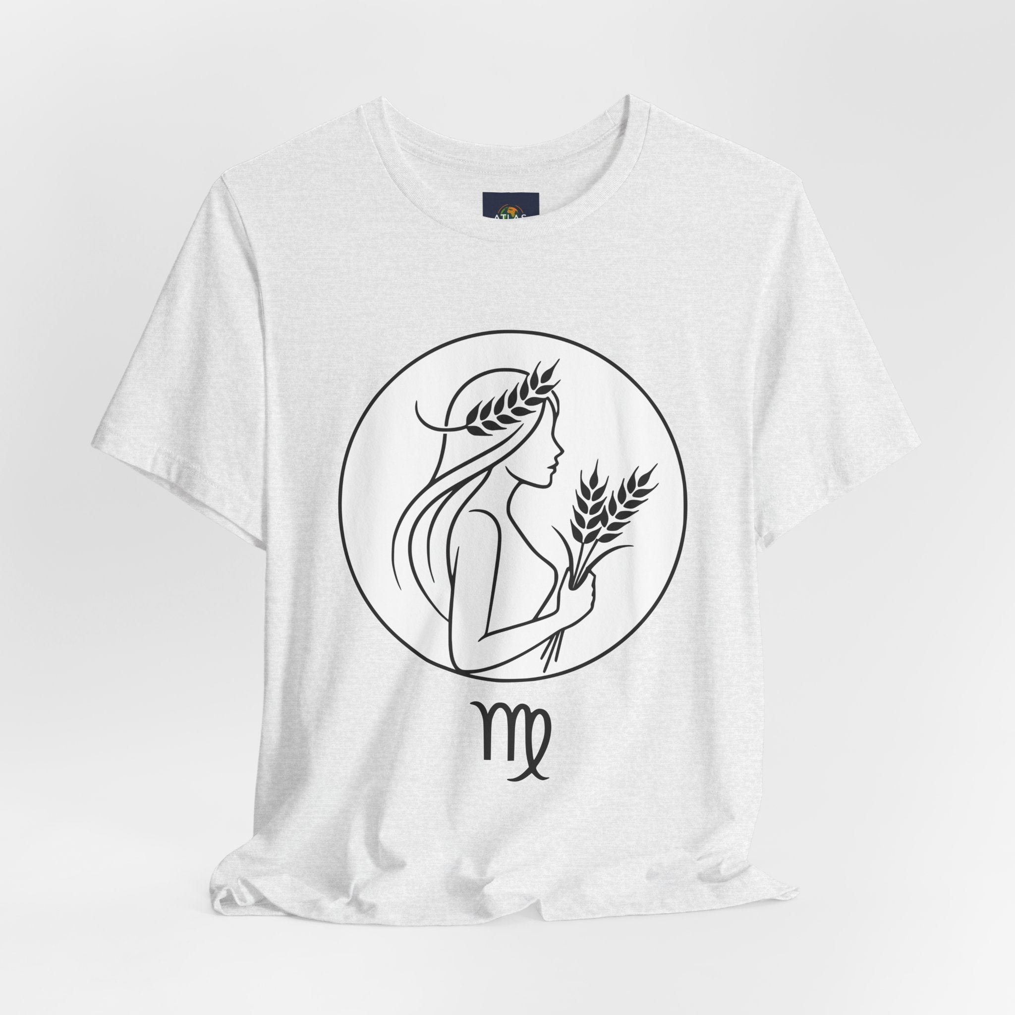 Virgo Zodiac Tee - Minimalist Black and White Unisex T-Shirt