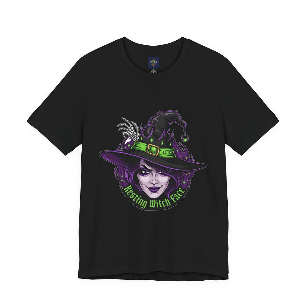 Resting Witch Face Halloween T-Shirt - Funny Witch Tee for Women & Men | Halloween Graphic Shirt - Atlas Briefly