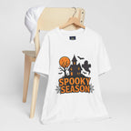 Spooky Season Halloween T-Shirt - Haunted House Ghost Bat Graphic Tee | Halloween Landscape Shirt - Atlas Briefly