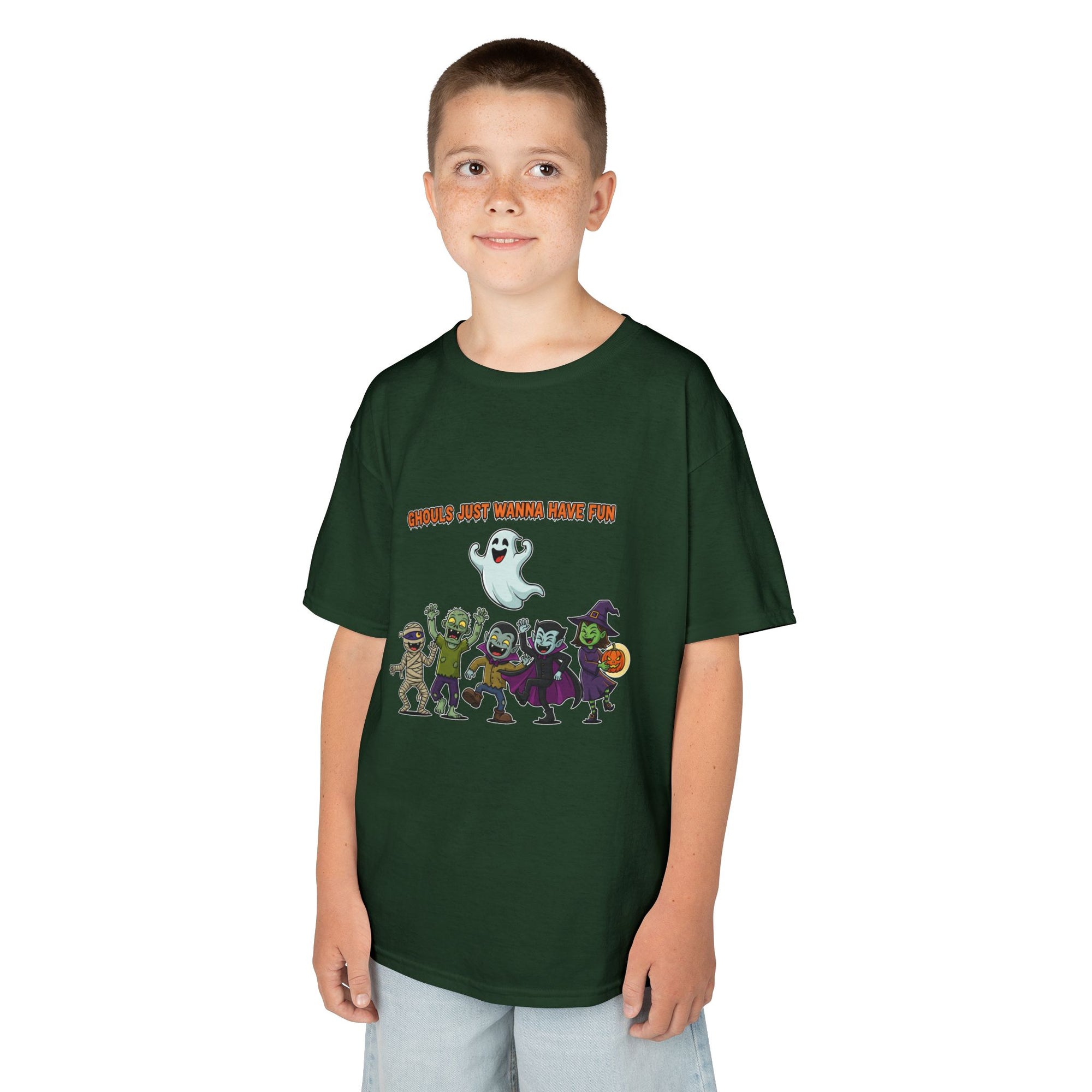Ghouls Just Wanna Have Fun Kids Halloween T-Shirt | Funny Ghost Mummy Zombie Vampire Witch Shirt for Boys & Girls Trick or Treat Tee - Atlas Briefly