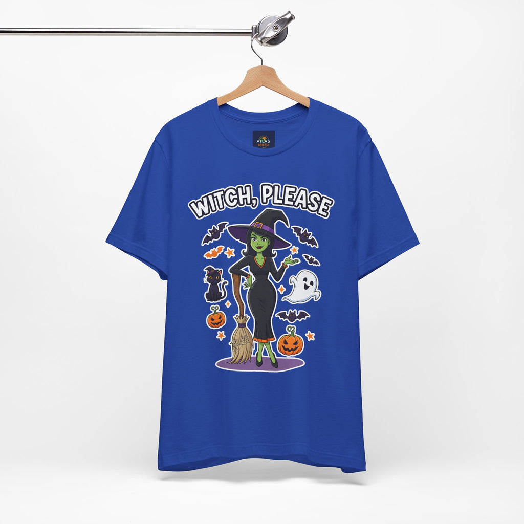 Witch Please Halloween T-Shirt - Sassy Witch Tee with Pumpkin Design | Funny Halloween Shirt - Atlas Briefly