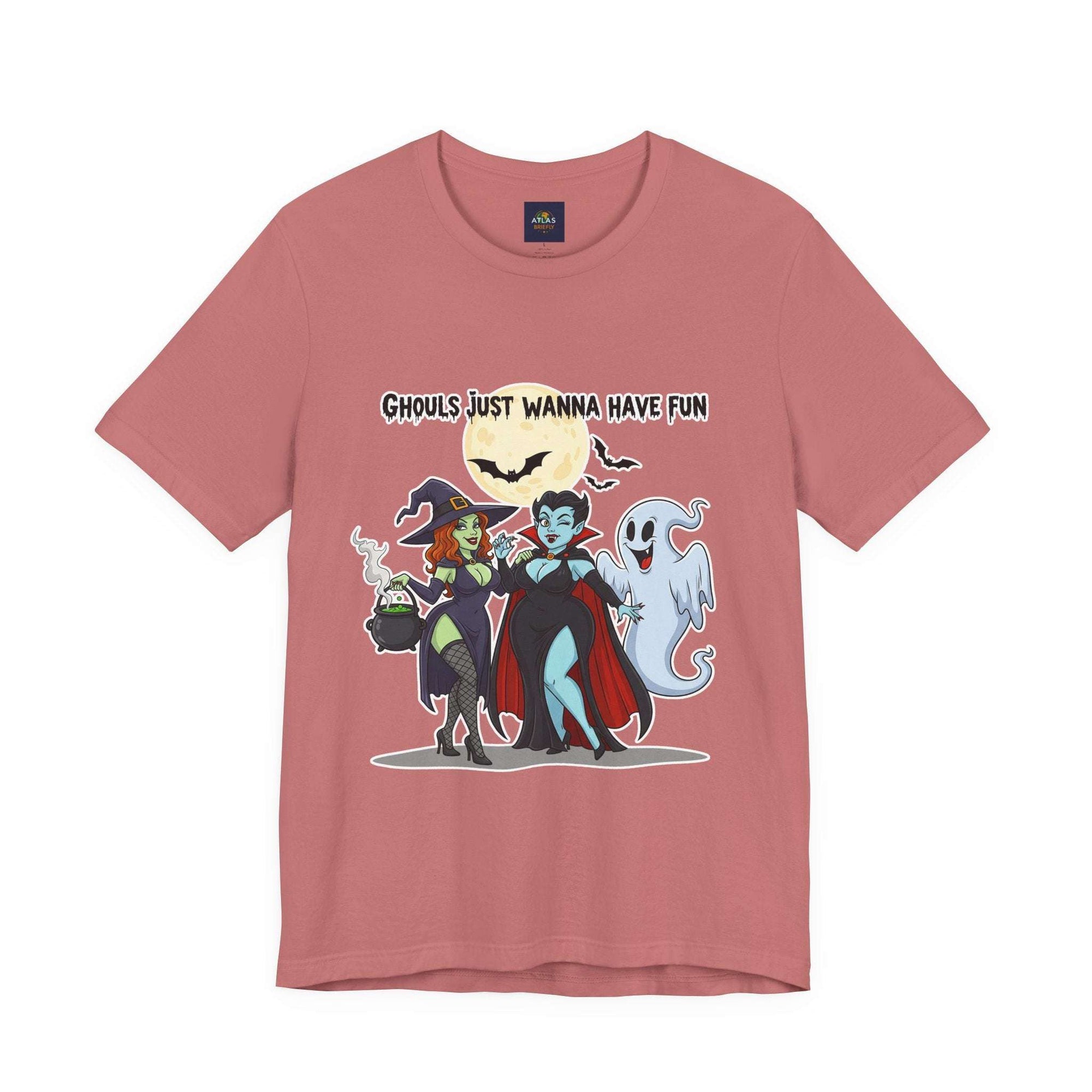 Ghouls Just Wanna Have Fun Halloween T-Shirt - Cute Witch Vampire Ghost Tee | Halloween Character Shirt - Atlas Briefly