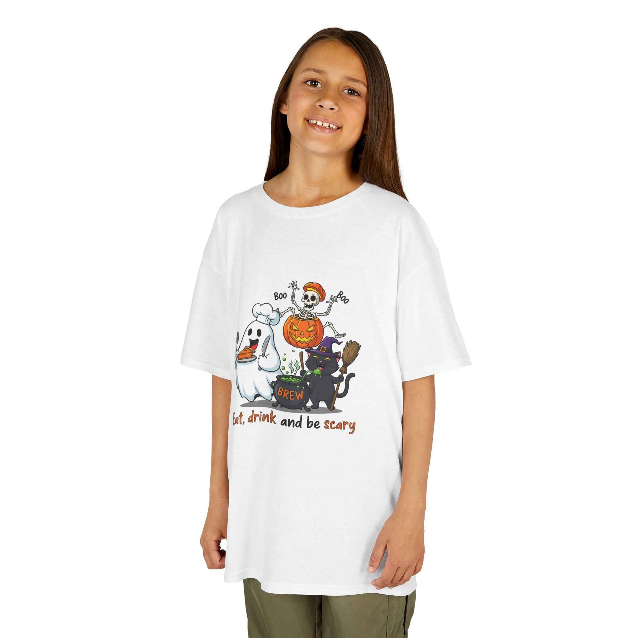 Eat Drink and Be Scary T-Shirt for kids - Atlas Briefly