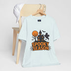Spooky Season Halloween T-Shirt - Haunted House Ghost Bat Graphic Tee | Halloween Landscape Shirt - Atlas Briefly
