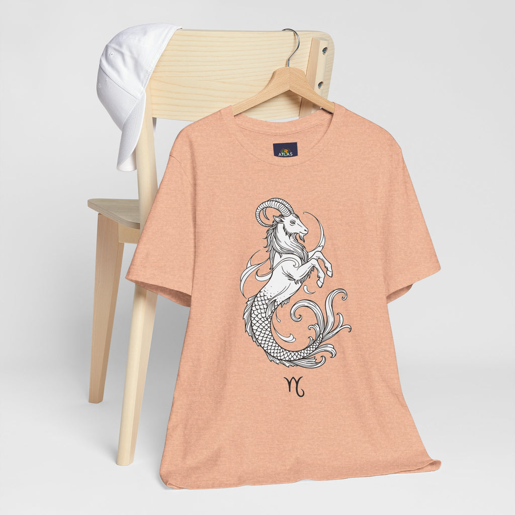 Capricorn Zodiac Tee - Unisex Minimalist Horoscope Shirt in Black and White