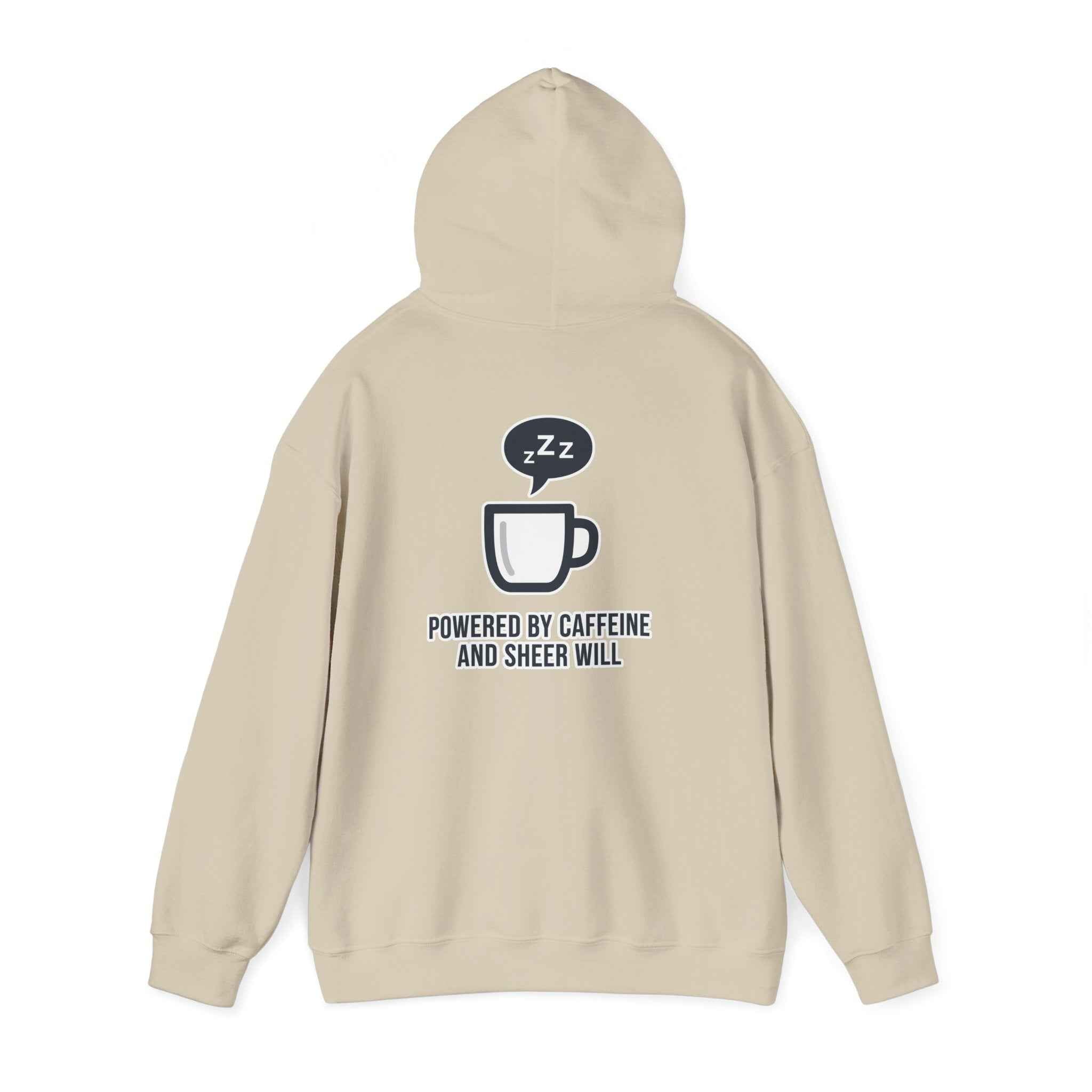 Powered by Caffeine Sweatshirt - Minimalist Coffee Hooded Sweatshirt - Atlas Briefly