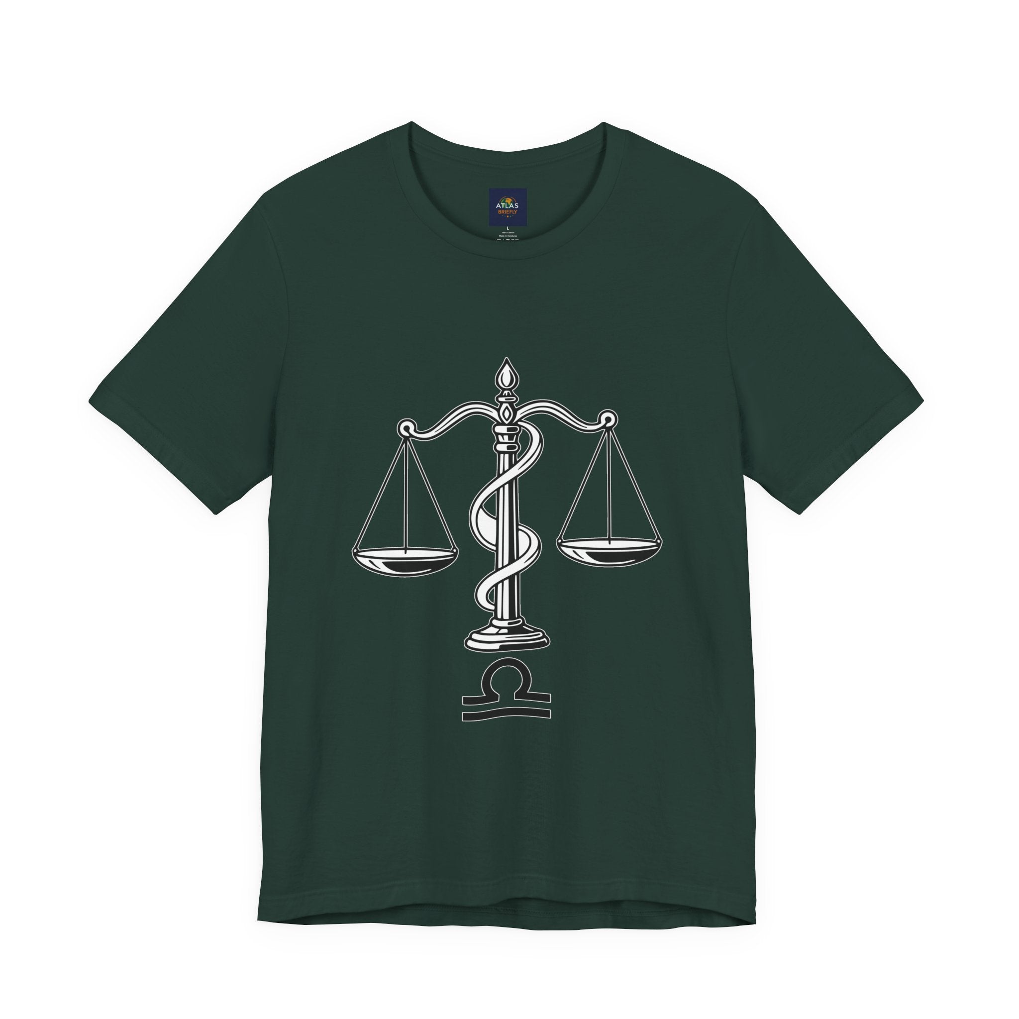 Libra Zodiac Tee - Stylish Unisex Minimalist Black and White Design