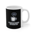 Powered by Caffeine Mug - Minimalist Black Coffee Cup for Coffee Lovers