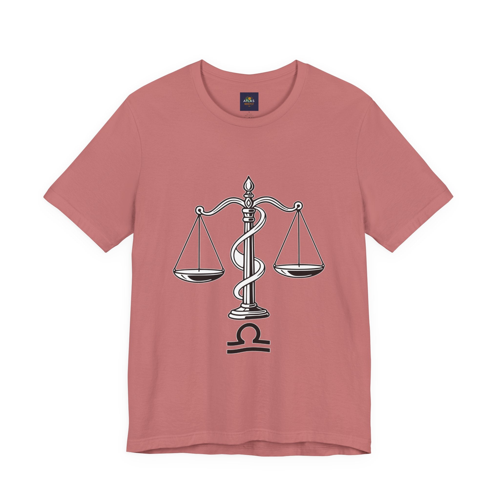 Libra Zodiac Tee - Stylish Unisex Minimalist Black and White Design