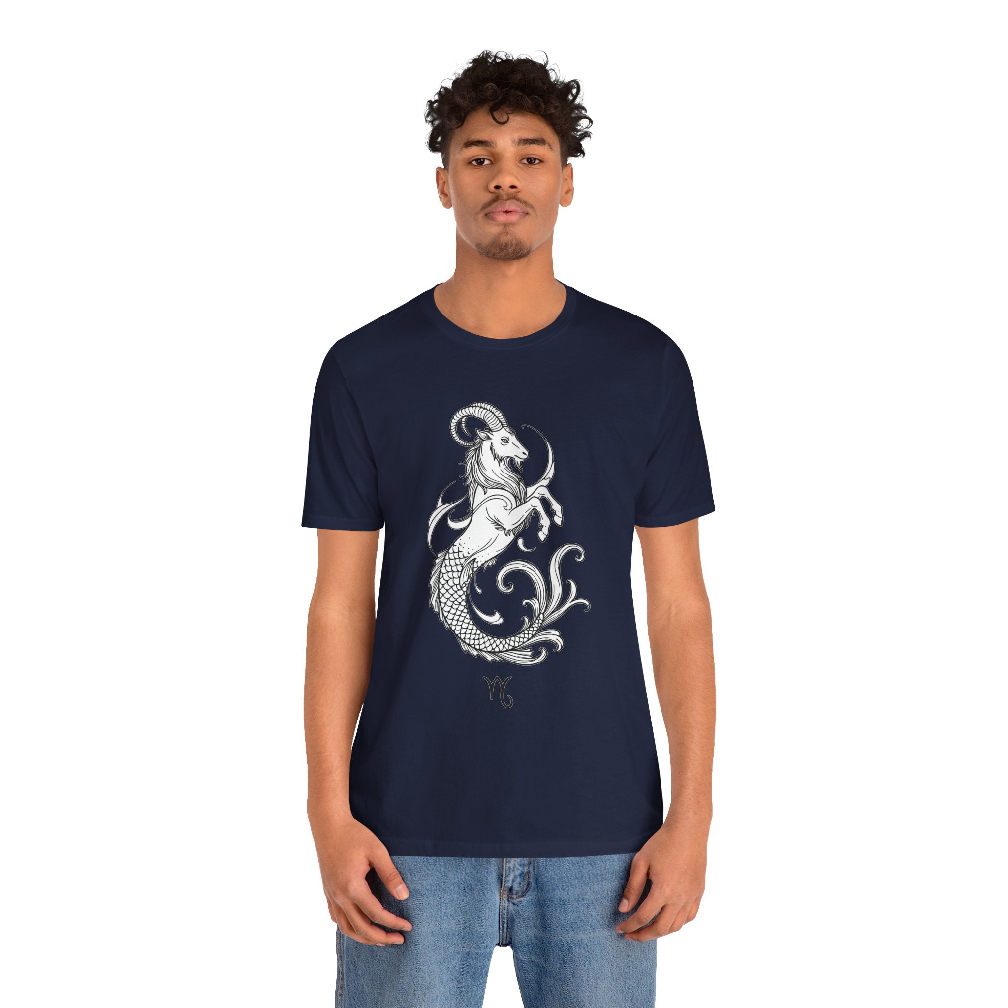 Capricorn Zodiac Tee - Unisex Minimalist Horoscope Shirt in Black and White