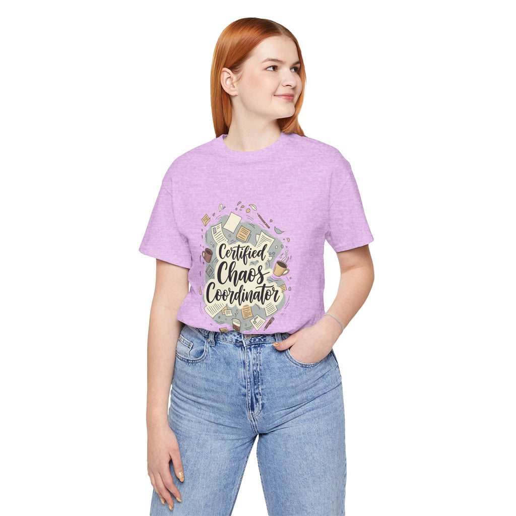 Certified Chaos Coordinator T-Shirt - Funny Mom Teacher Gift | Organized Chaos Tee - Atlas Briefly