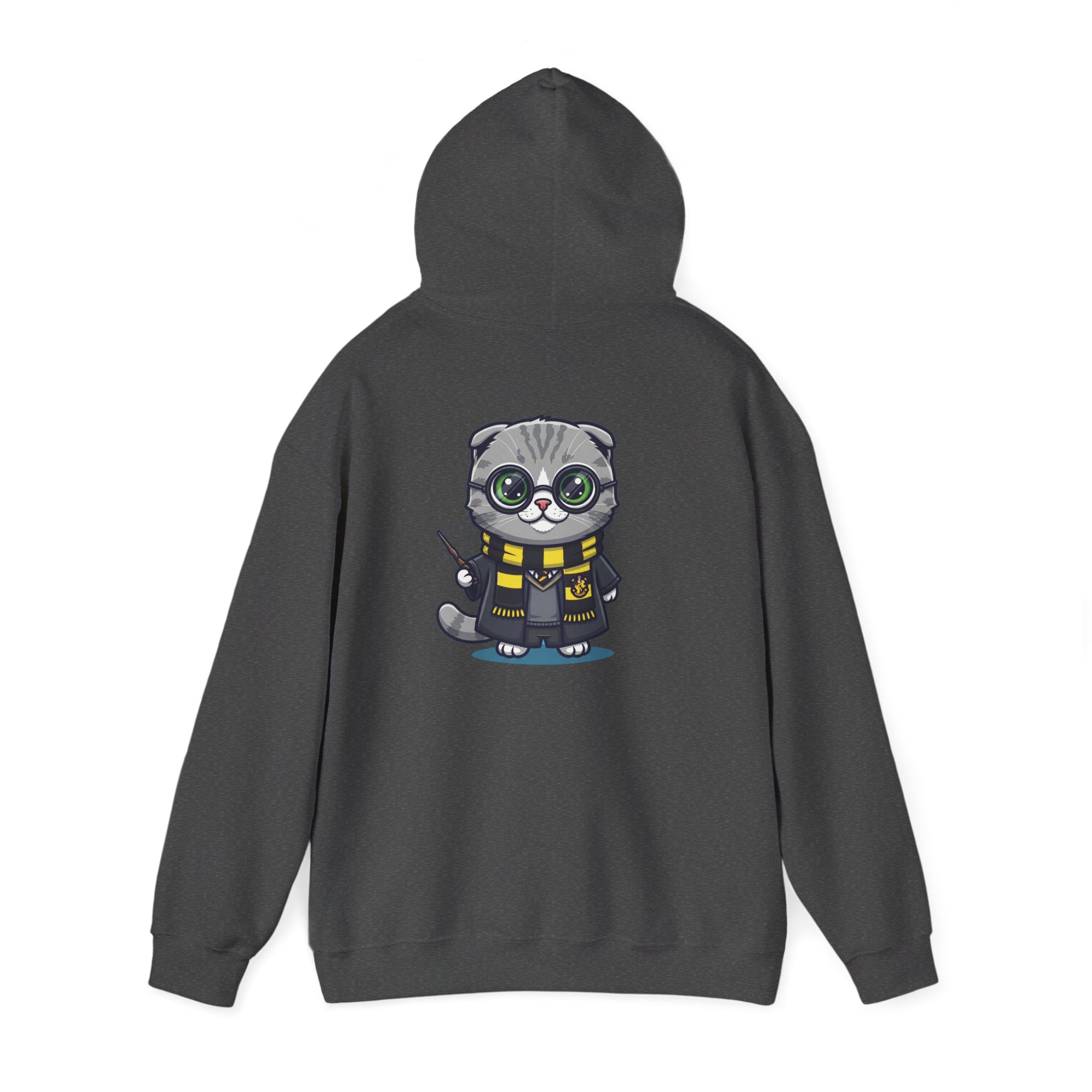 Hufflepurr Harry Potter Hoodie - Funny Wizarding World Sweatshirt | Cute Potter Cat Gift - Atlas Briefly