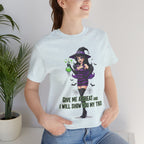 Sexy Witch Halloween T-Shirt - Flirty Witch Costume Tee | Trick or Treat Halloween Shirt - Atlas Briefly
