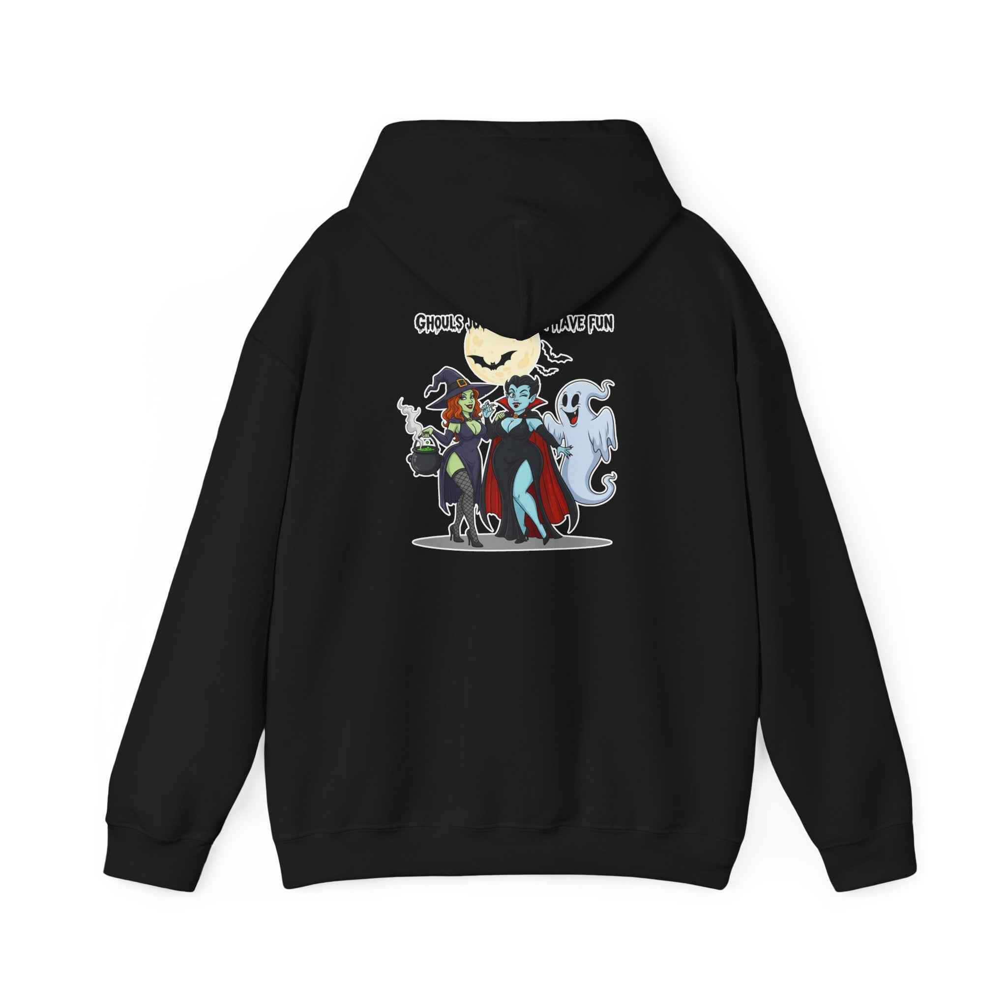 Ghouls Just Wanna Have Fun Hoodie - Spooky Witch Vampire Ghost Sweatshirt for Halloween - Atlas Briefly