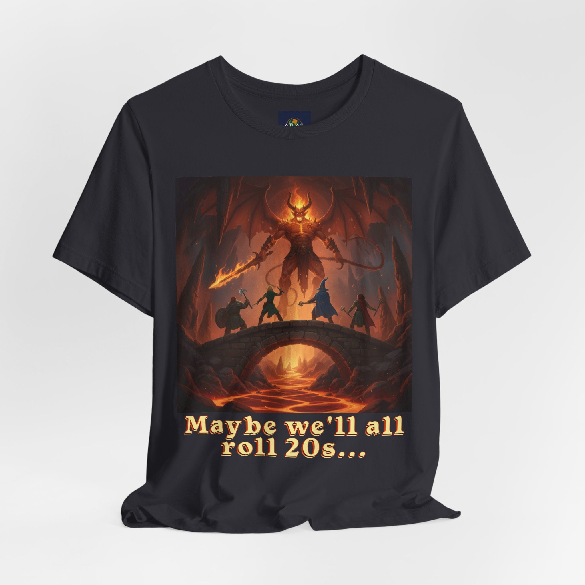 D&D Fantasy T-Shirt - Roll a Natural 20 Dungeon Master RPG Unisex Tee