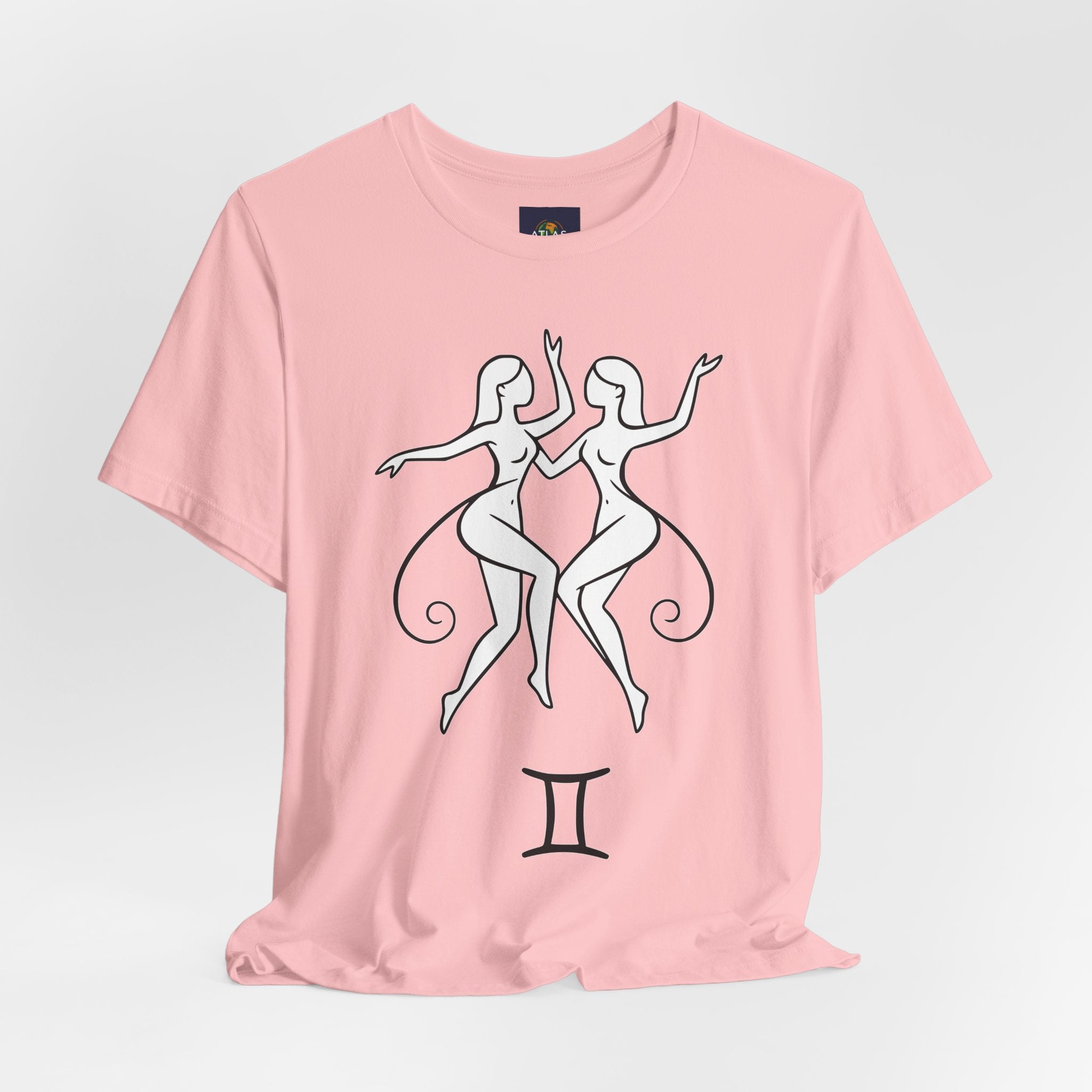 Gemini Zodiac Tee - Minimalistic Black and White Unisex Design