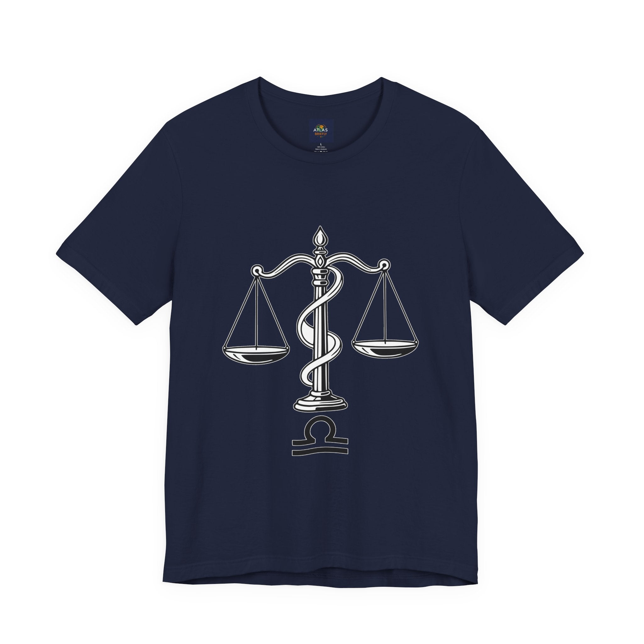 Libra Zodiac Tee - Stylish Unisex Minimalist Black and White Design
