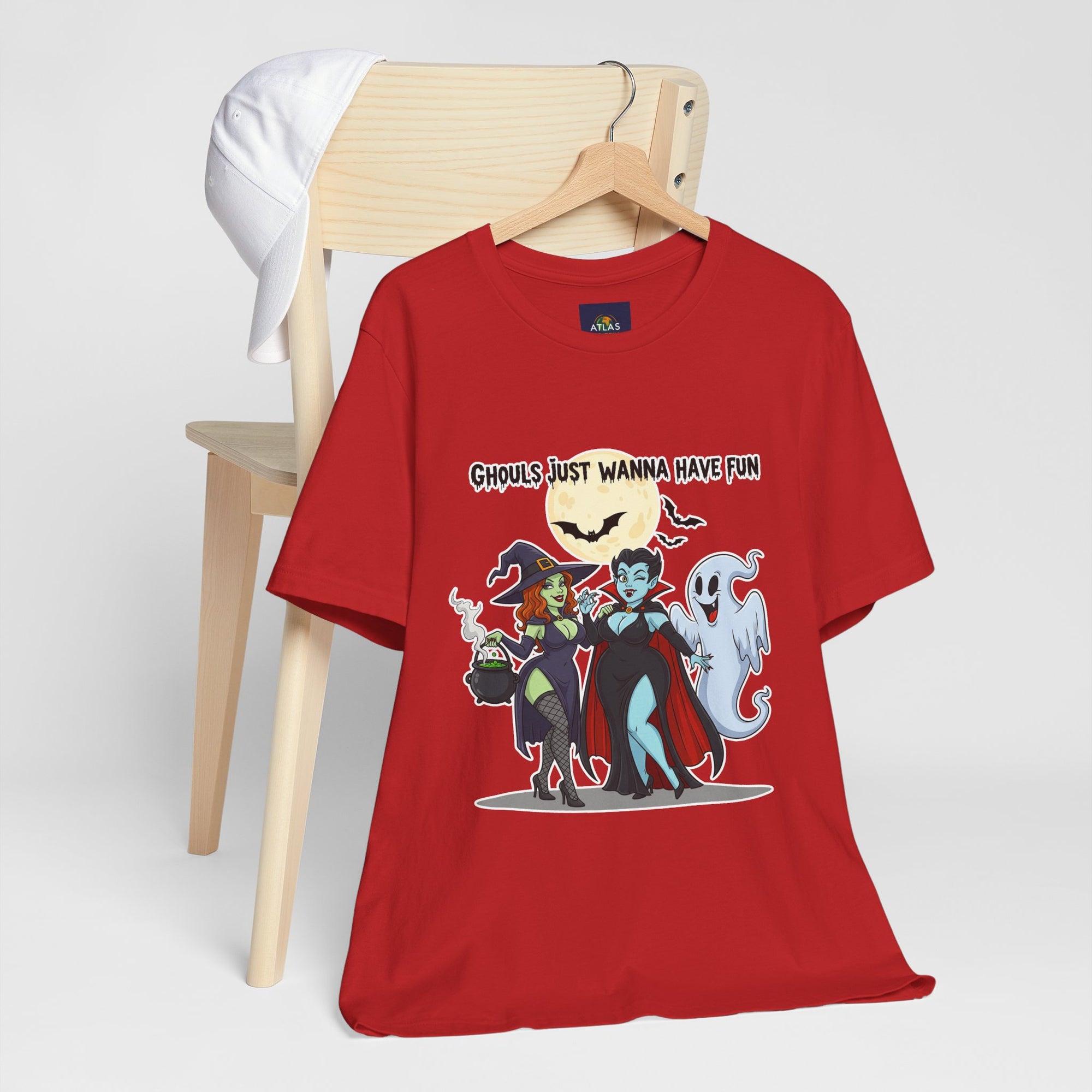Ghouls Just Wanna Have Fun Halloween T-Shirt - Cute Witch Vampire Ghost Tee | Halloween Character Shirt - Atlas Briefly