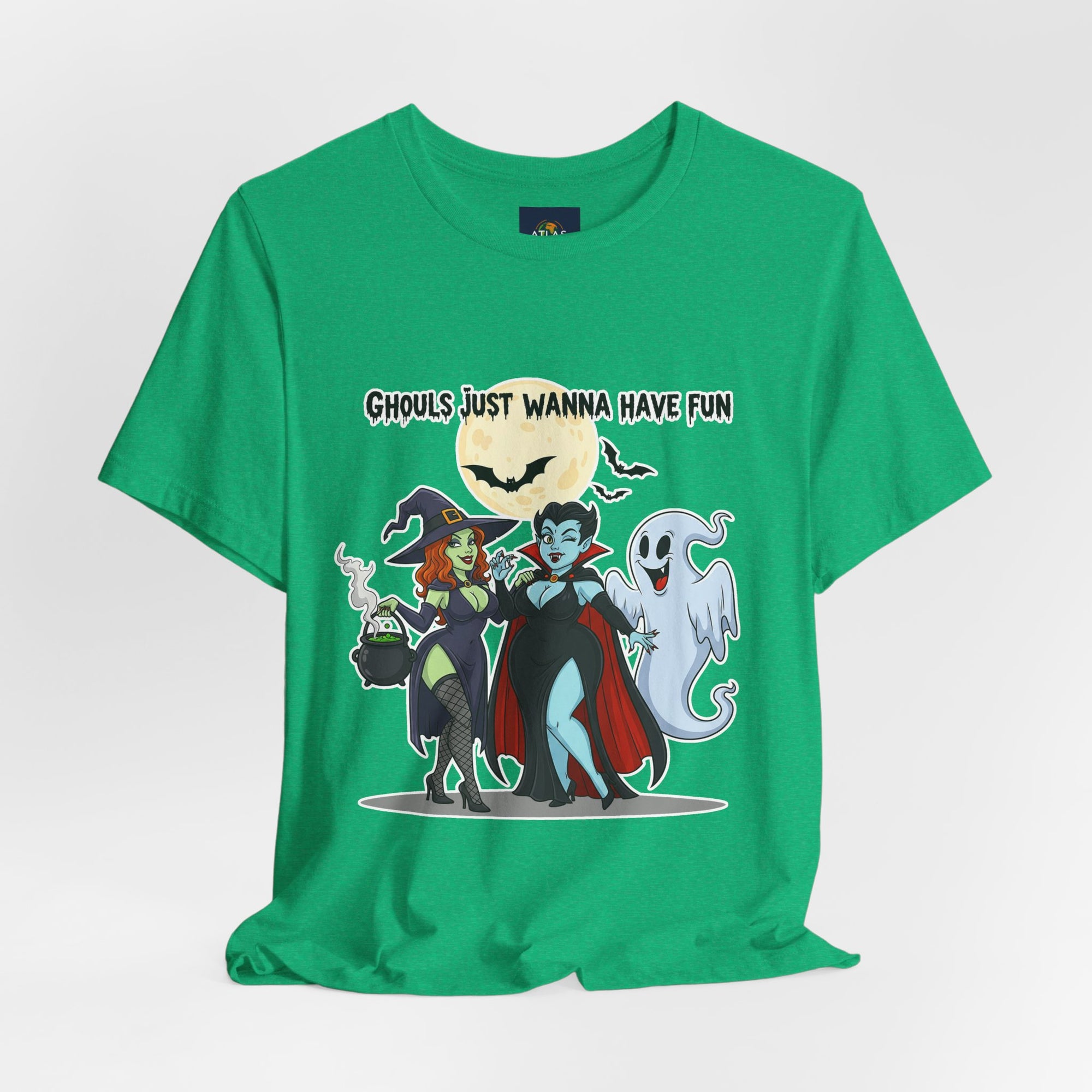 Ghouls Just Wanna Have Fun Halloween T-Shirt - Cute Witch Vampire Ghost Tee | Halloween Character Shirt - Atlas Briefly