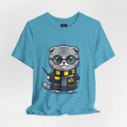 Hufflepurr Harry Potter T-Shirt - Funny Wizarding World Tee | Cute Potter Cat Gift - Atlas Briefly