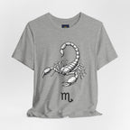 Scorpio Zodiac Tee - Unisex Minimalist Black and White Design