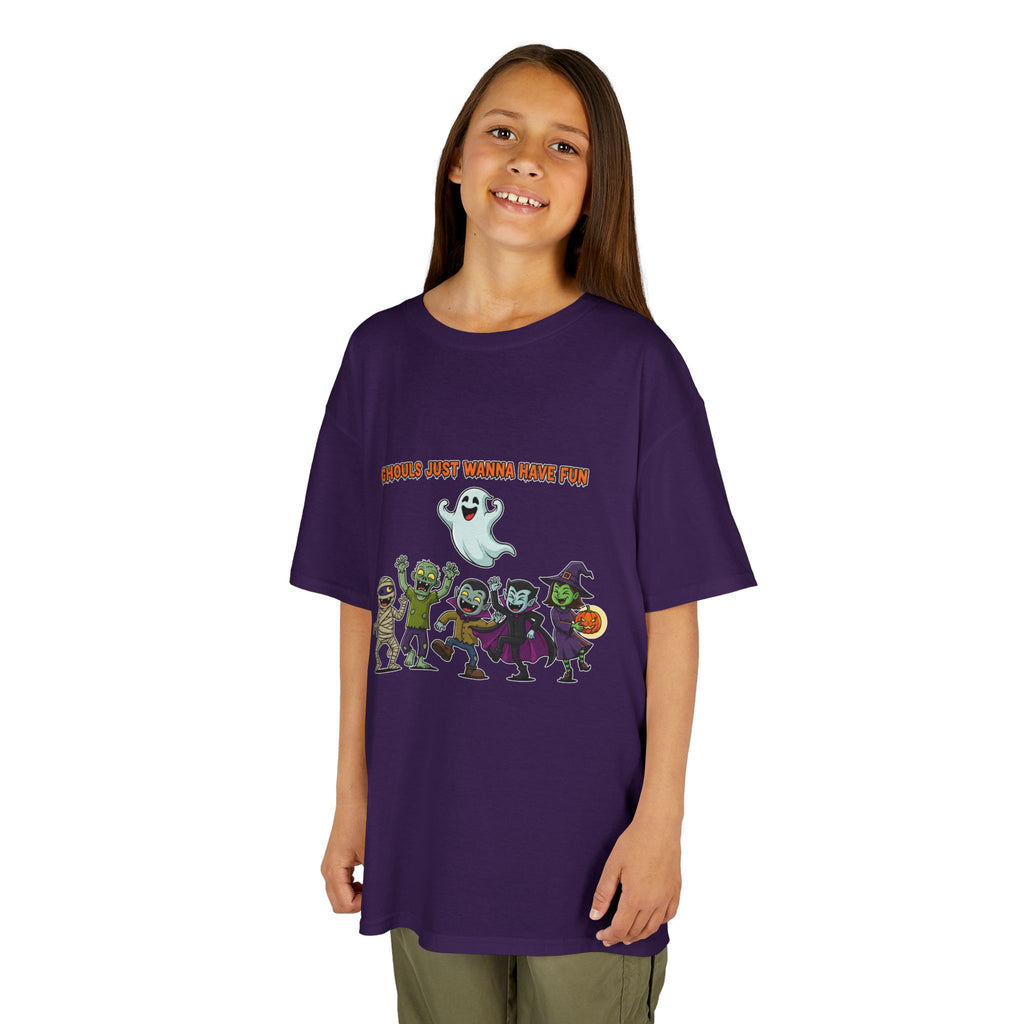 Ghouls Just Wanna Have Fun Kids Halloween T-Shirt | Funny Ghost Mummy Zombie Vampire Witch Shirt for Boys & Girls Trick or Treat Tee - Atlas Briefly