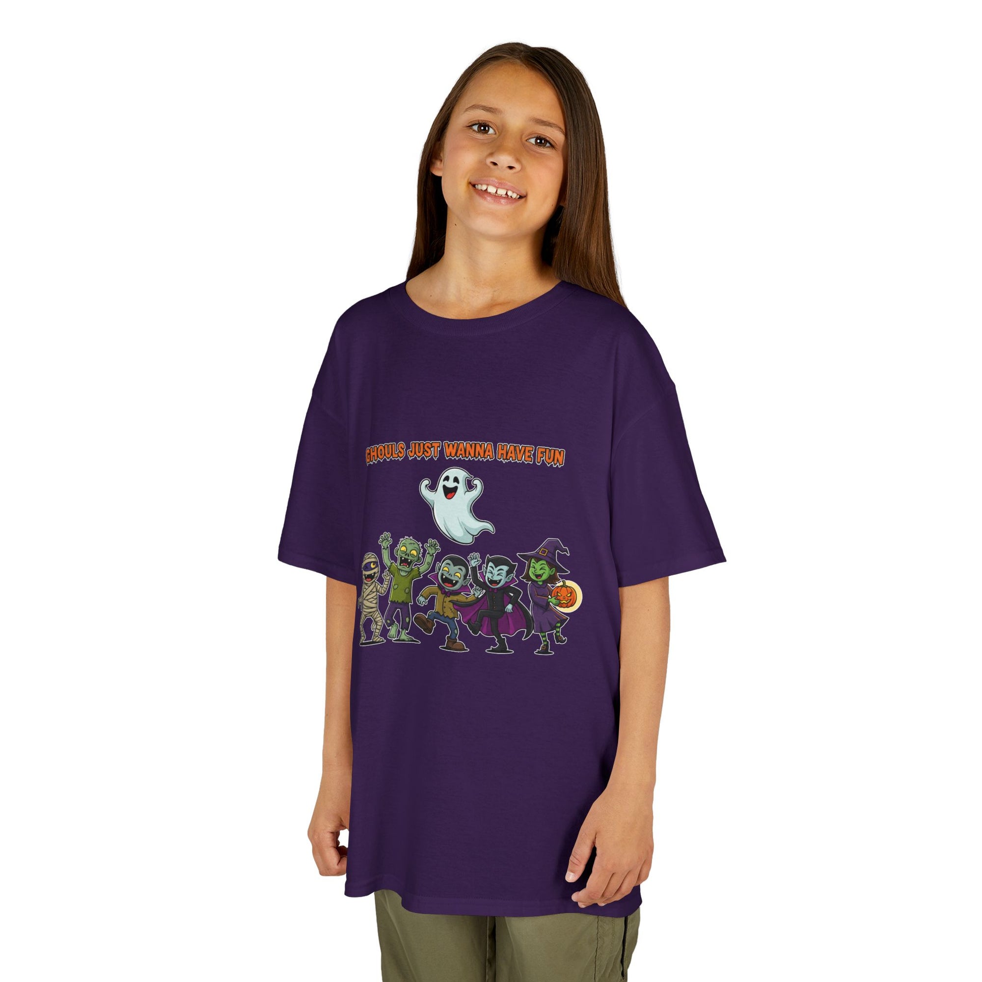 Ghouls Just Wanna Have Fun Kids Halloween T-Shirt | Funny Ghost Mummy Zombie Vampire Witch Shirt for Boys & Girls Trick or Treat Tee - Atlas Briefly