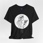 Virgo Zodiac Tee - Minimalist Black and White Unisex T-Shirt