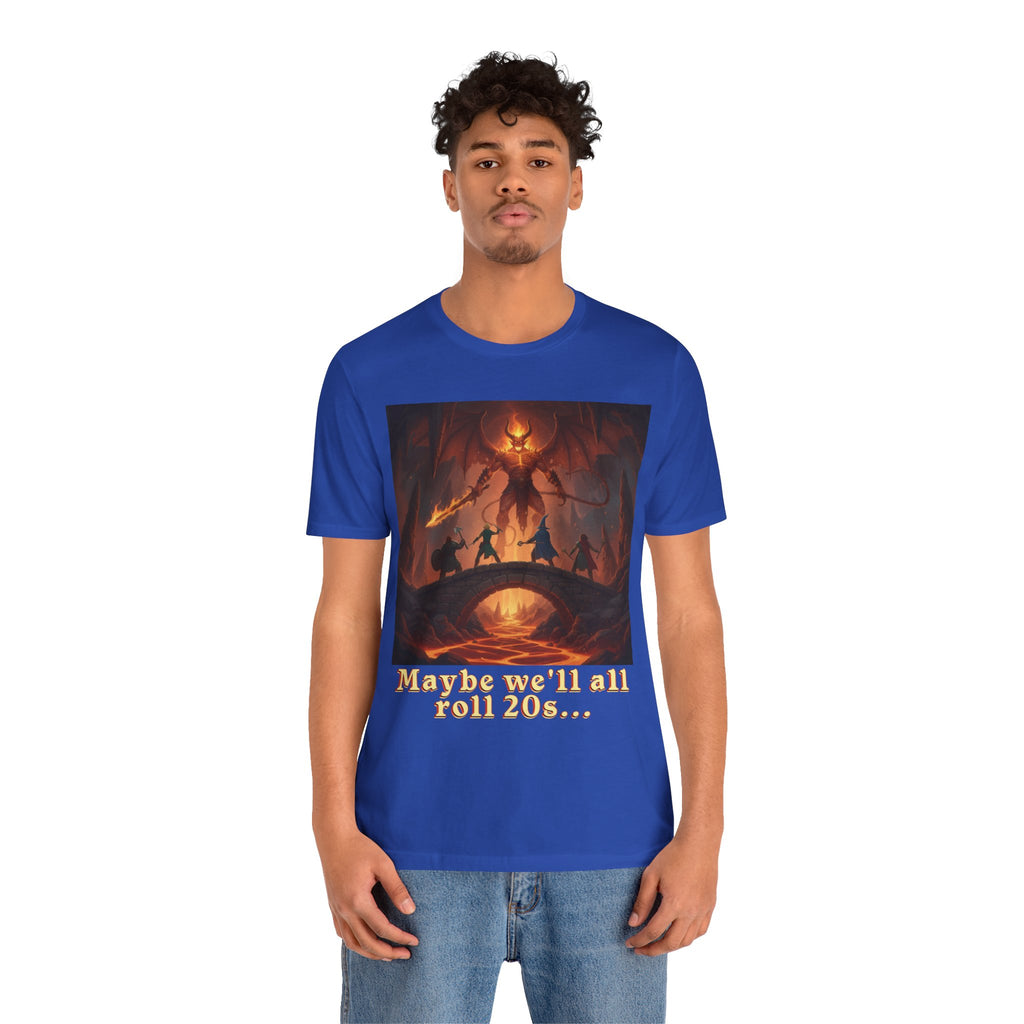 D&D Fantasy T-Shirt - Roll a Natural 20 Dungeon Master RPG Unisex Tee