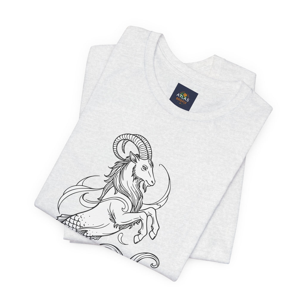 Capricorn Zodiac Tee - Unisex Minimalist Horoscope Shirt in Black and White