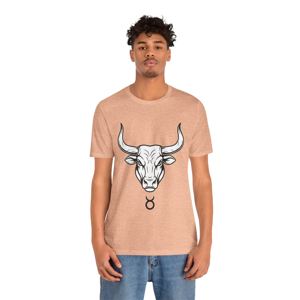Taurus Zodiac T-Shirt - Minimalist Black and White Unisex T-Shirt