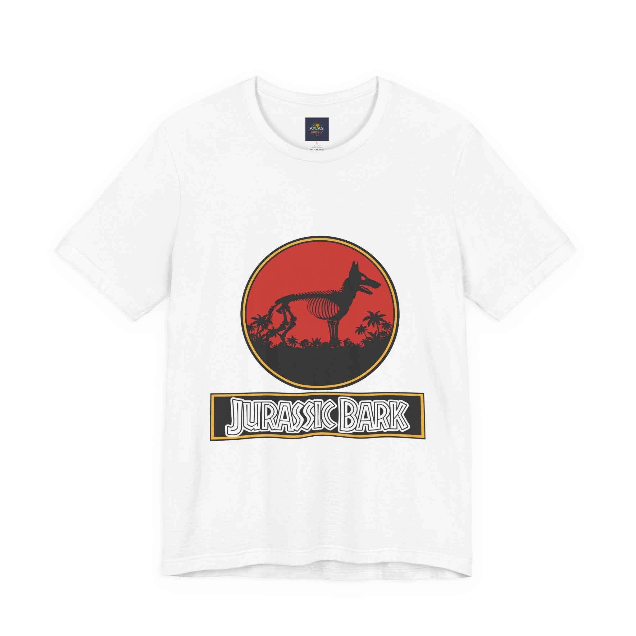 German Shepherd T-Shirt - Jurassic Bark Design | Unique Dog Lover Gift & Worldwide Shipping - Atlas Briefly