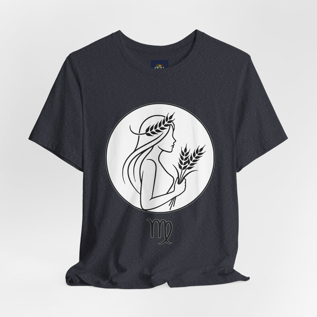 Virgo Zodiac Tee - Minimalist Black and White Unisex T-Shirt