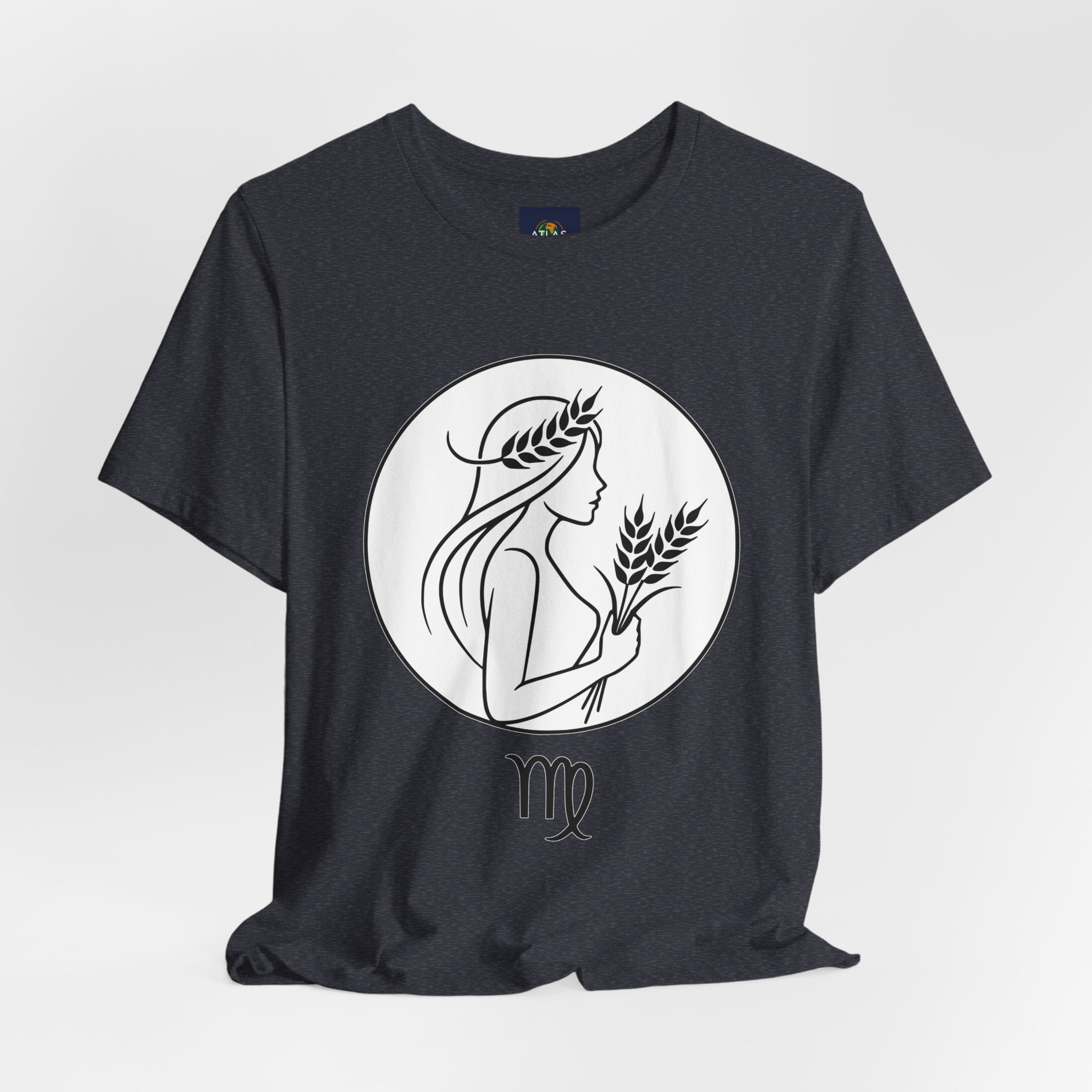 Virgo Zodiac Tee - Minimalist Black and White Unisex T-Shirt