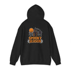 Spooky Season Halloween Hoodie - Haunted House Ghost Bat Design | Cozy Halloween Sweatshirt - Atlas Briefly