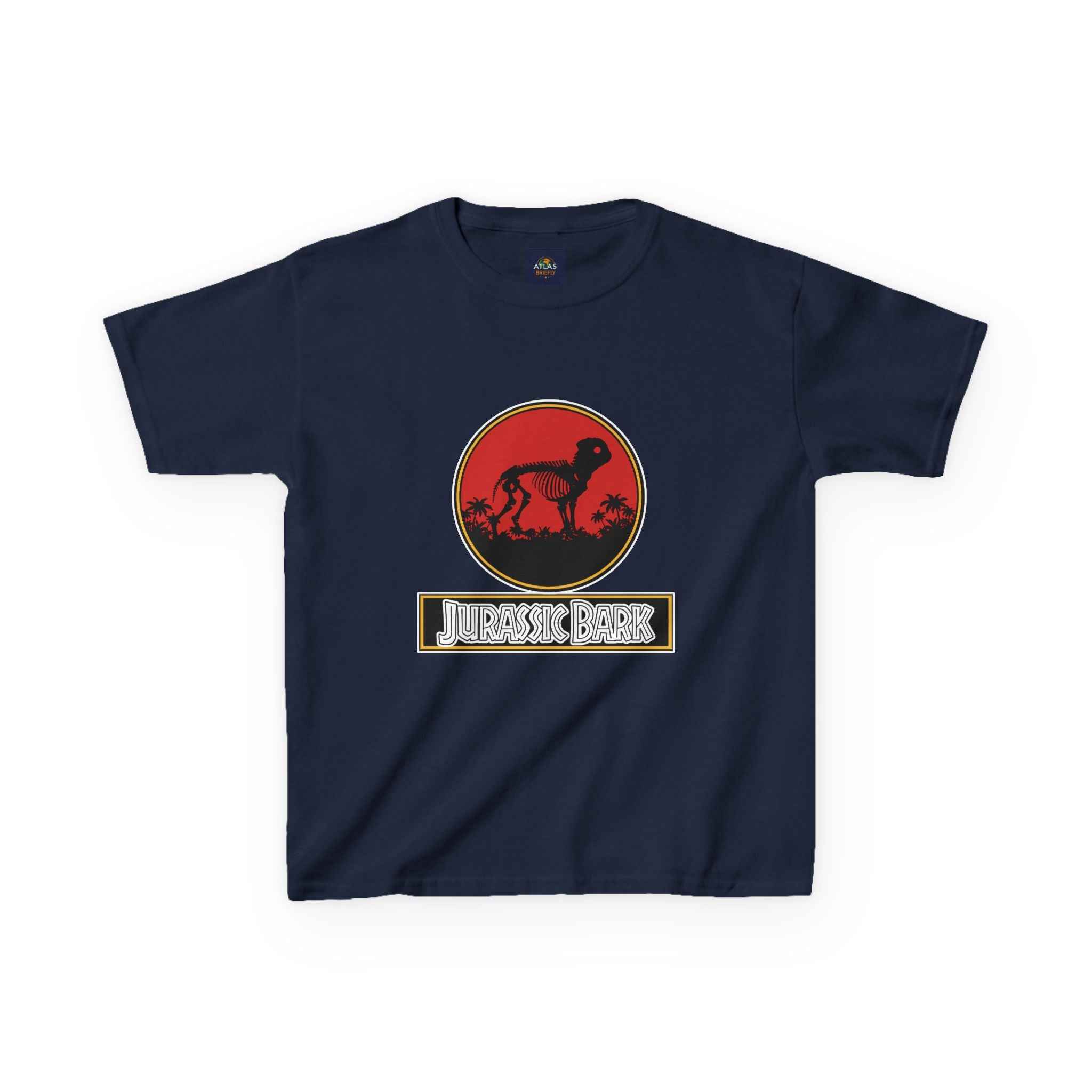 Kids Pug Jurassic Bark T-Shirt - Fun Dog & Dinosaur Tee for Kids with Worldwide Shipping - Atlas Briefly