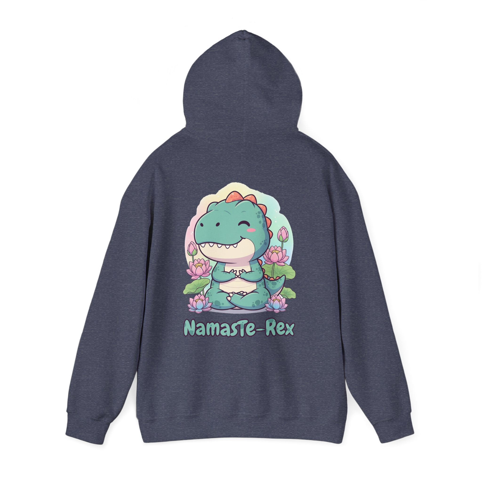 NamasTe-Rex Meditating Dinosaur Hoodie - Funny Yoga Sweatshirt | Zen T-Rex Gift - Atlas Briefly