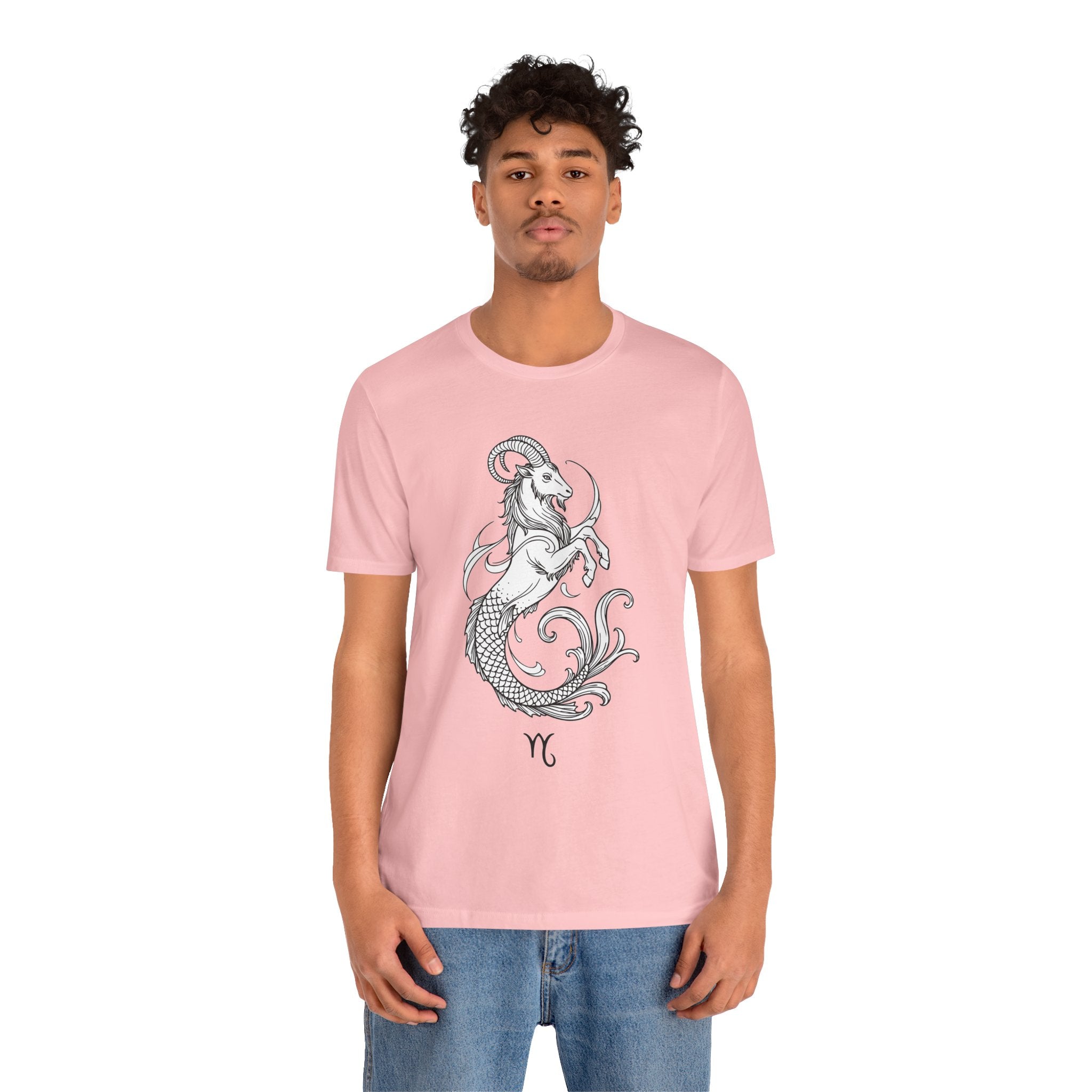 Capricorn Zodiac Tee - Unisex Minimalist Horoscope Shirt in Black and White