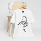 Scorpio Zodiac Tee - Unisex Minimalist Black and White Design