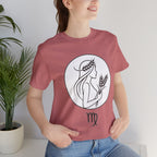 Virgo Zodiac Tee - Minimalist Black and White Unisex T-Shirt