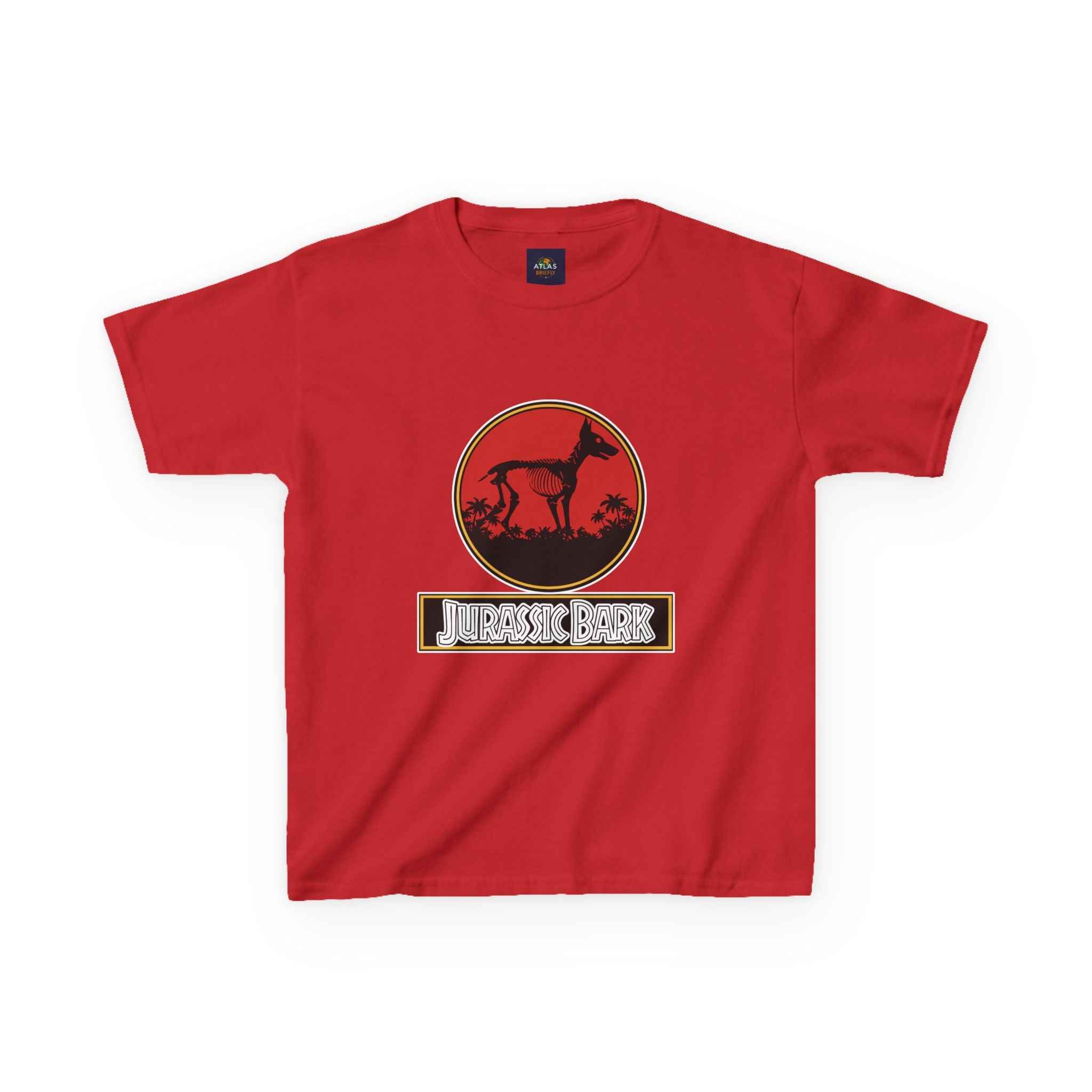 Kids Doberman Jurassic Bark T-Shirt | Fun Dog Tee for Kids - Atlas Briefly