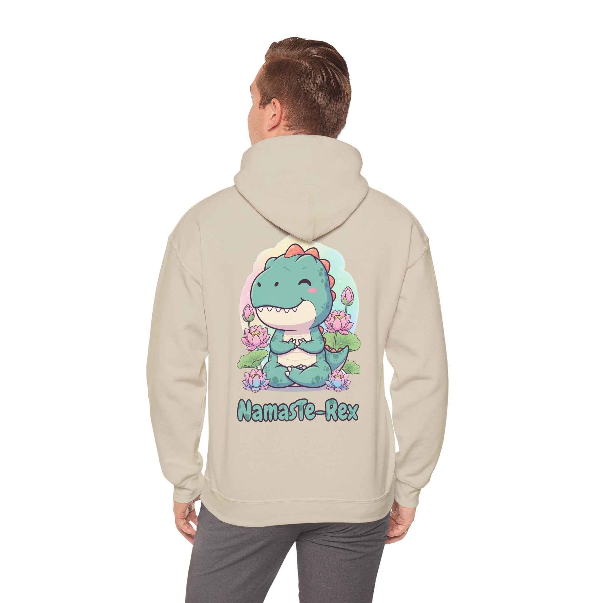 NamasTe-Rex Hoodie - Fun Yoga Dinosaur Sweatshirt for Comfort and Style - Atlas Briefly