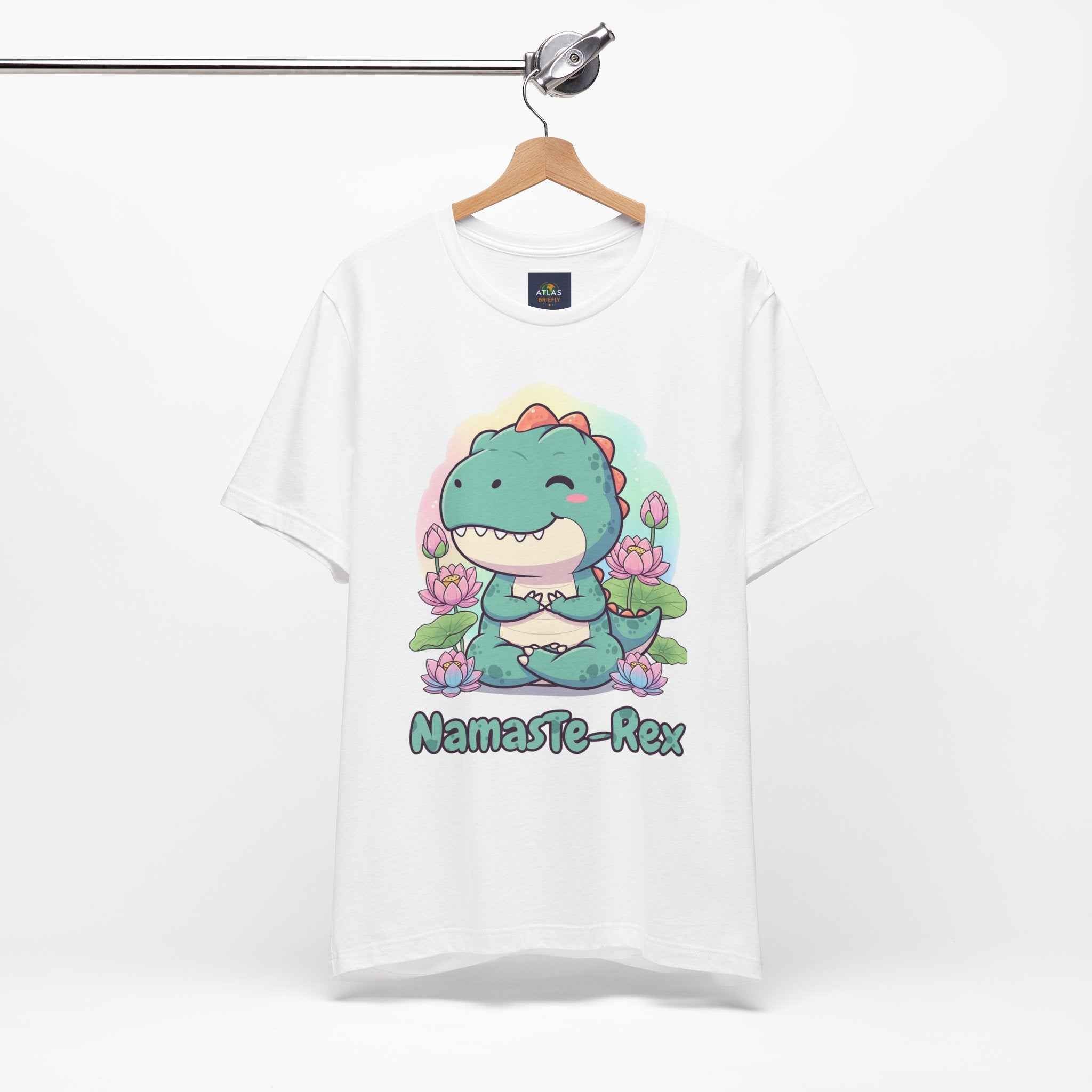 NamasTe-Rex T-Shirt - Yoga Dinosaur Tee - Atlas Briefly