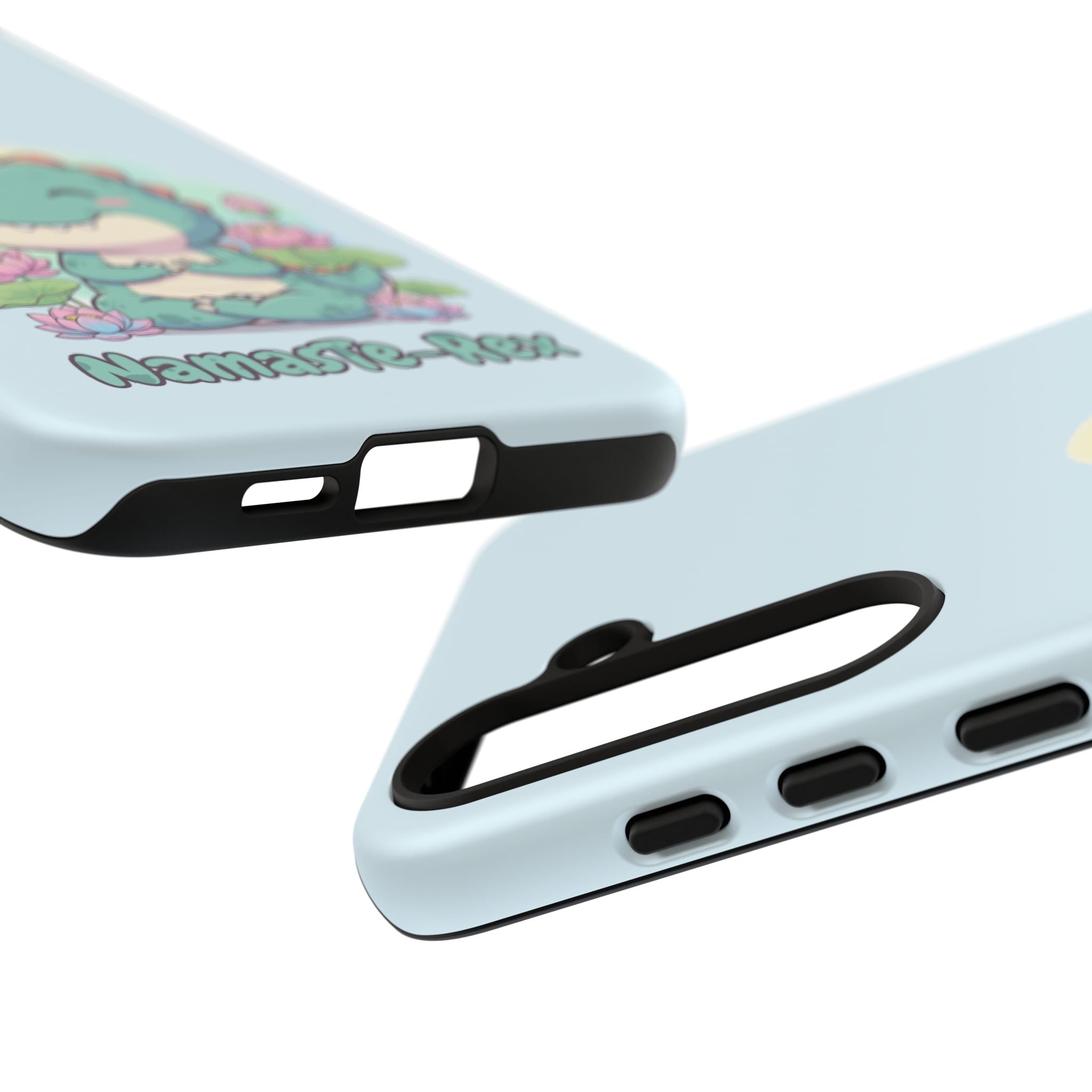 NamasTe-Rex Meditating Dinosaur Phone Case - Funny Yoga T-Rex Mobile Cover | Zen Tech Gift - Atlas Briefly