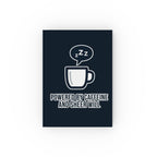 Powered by Caffeine Journal - Funny Coffee Notebook | Minimalist Writing Gift - EU Version - Atlas Briefly