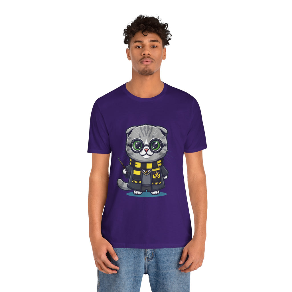 Hufflepurr Harry Potter T-Shirt - Funny Wizarding World Tee | Cute Potter Cat Gift - Atlas Briefly