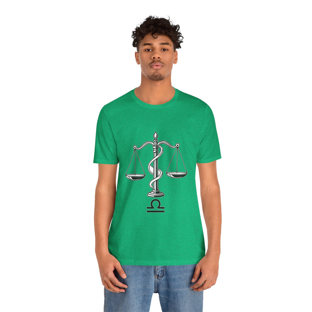 Libra Zodiac Tee - Stylish Unisex Minimalist Black and White Design