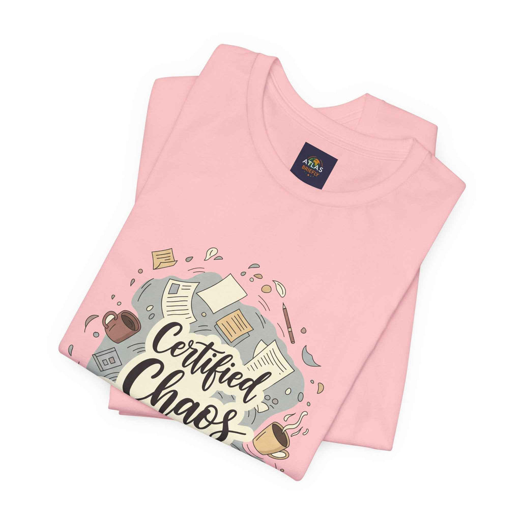 Certified Chaos Coordinator T-Shirt - Funny Mom Teacher Gift | Organized Chaos Tee for Stress-Free Life - Atlas Briefly