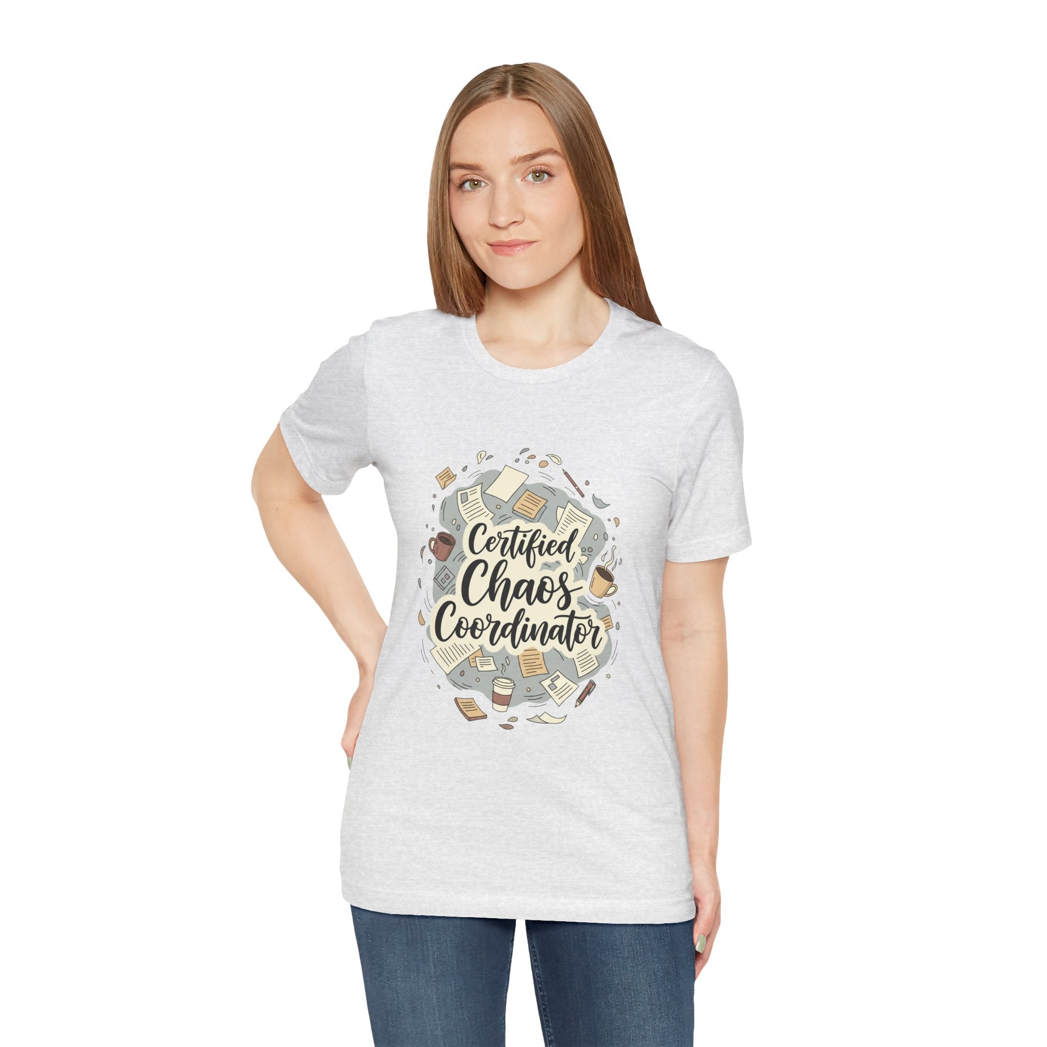 Certified Chaos Coordinator T-Shirt - Funny Mom Teacher Gift | Organized Chaos Tee - Atlas Briefly