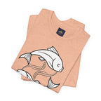 Pisces Zodiac T-shirt - Minimalist Black and White Unisex Tee